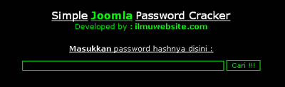 Konsep sederhana Joomla Password Cracker web desain grafis