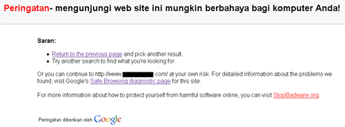 Menghilangkan Label Google Malware Badware web desain grafis