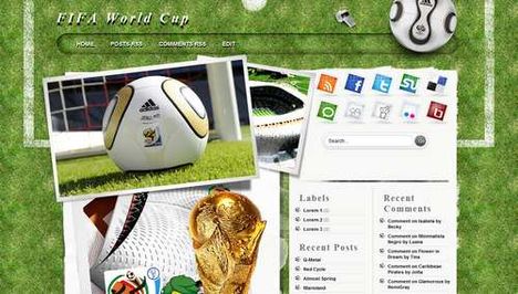 Template Blogger & Wordpress Serba WorldCup 2010