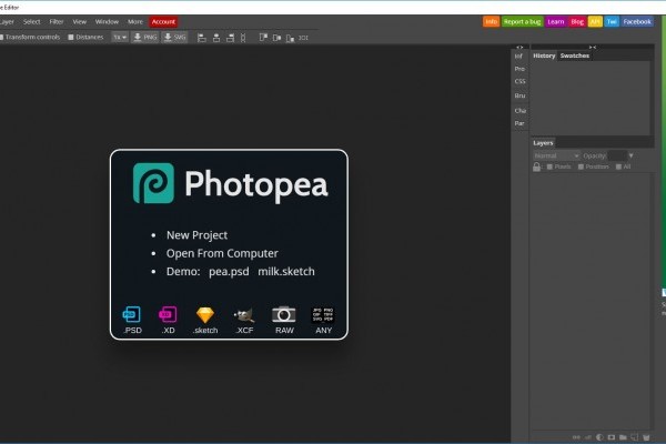 Yuk Pindah Ke FOSS : Photopea AppImage Editor Photo Kloningan Photoshop Yang Fitur dan Tampilannya Mirip Parah!